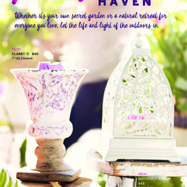 SCENTSY CLARET WARMER SCENTSY BUTTERFLY ATRIUM WARMER