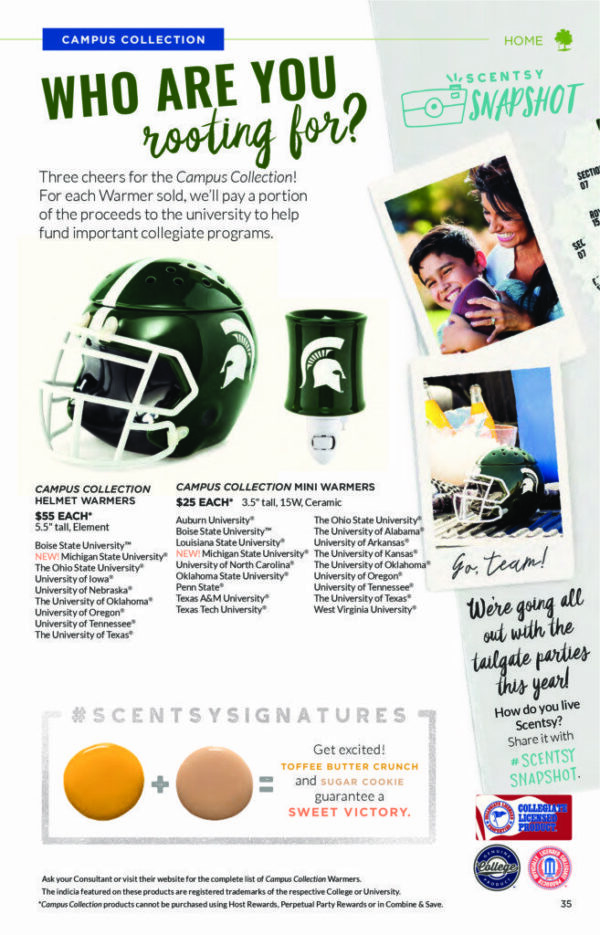 MICHIGAN STATE UNIVERSITY SCENTSY WARMERS