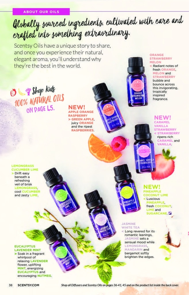 APPLE ORANGE RASPBERRY SCENTSY 100% NATURAL OIL 15ML