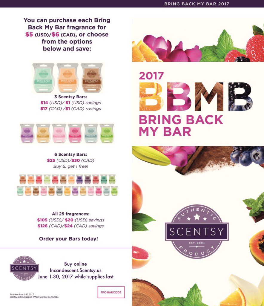 SCENTSY BRING BACK MY BAR WINNERS LIST JUNE 2017