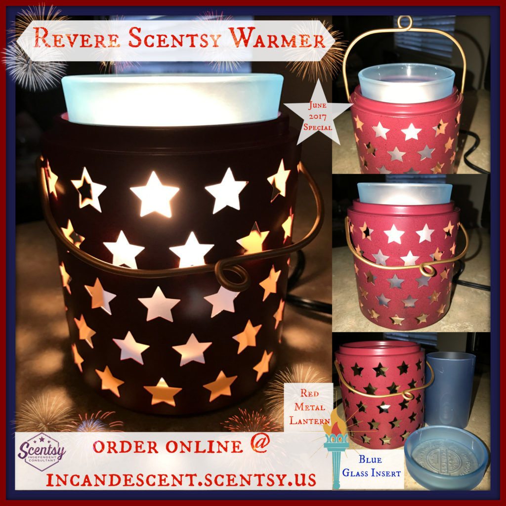 SCENTSY JUNE 2017 WARMER AND SCENT OF THE MONTH ~ REVERE SCENTSY WARMER & HUCKLEBERRY & CLEMENTINE