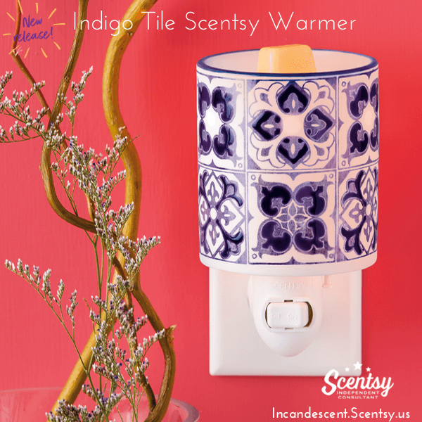 INDIGO TILE SCENTSY NIGHTLIGHT MINI WARMER