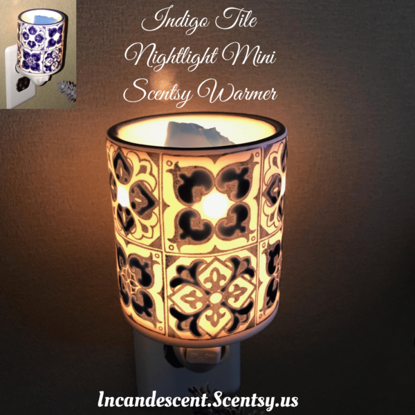 INDIGO TILE SCENTSY NIGHTLIGHT MINI WARMER