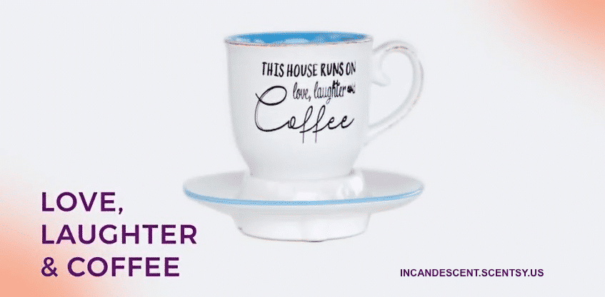 LOVE LAUGHTER COFFEE CUP SCENTSY WARMER | DISCONTINUED