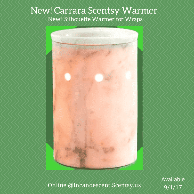 CARRARA SCENTSY SILHOUETTE WARMER WITH  SCENTSY WRAP