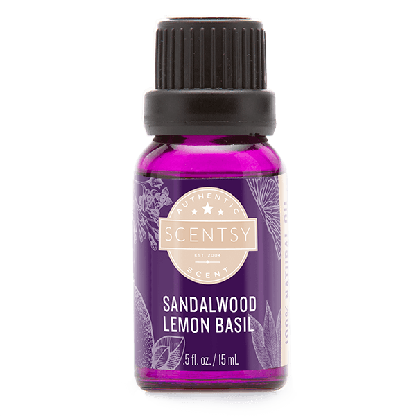 SANDALWOOD LEMON BASIL SCENTSY NATURAL OIL BLEND