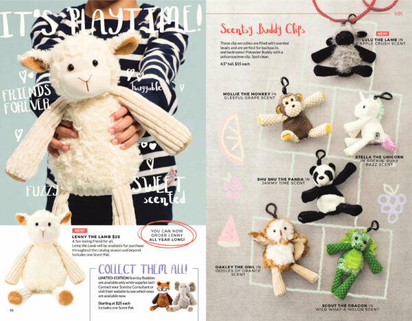 SCENTSY LULU THE LAMB BUDDY CLIP + APPLE CRUSH