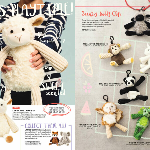 SCENTSY LULU THE LAMB BUDDY CLIP + APPLE CRUSH