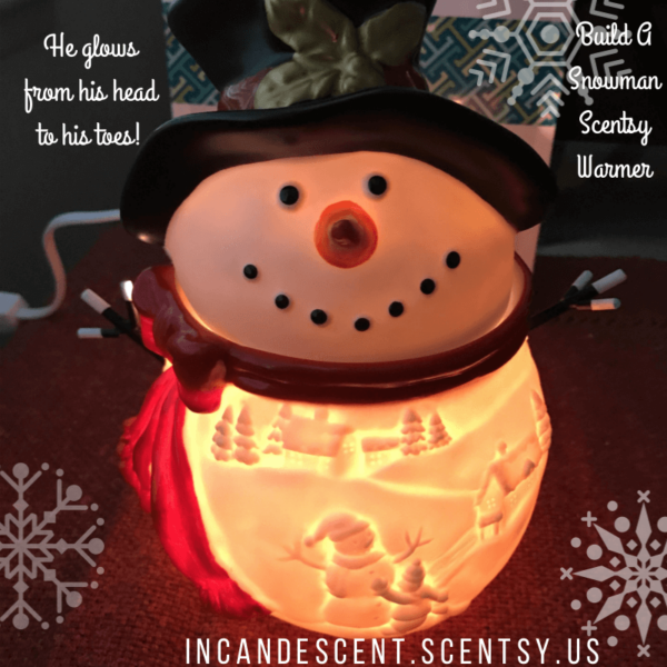 BUILD A SNOWMAN SCENTSY WARMER IN REAL LIFE PICTURE