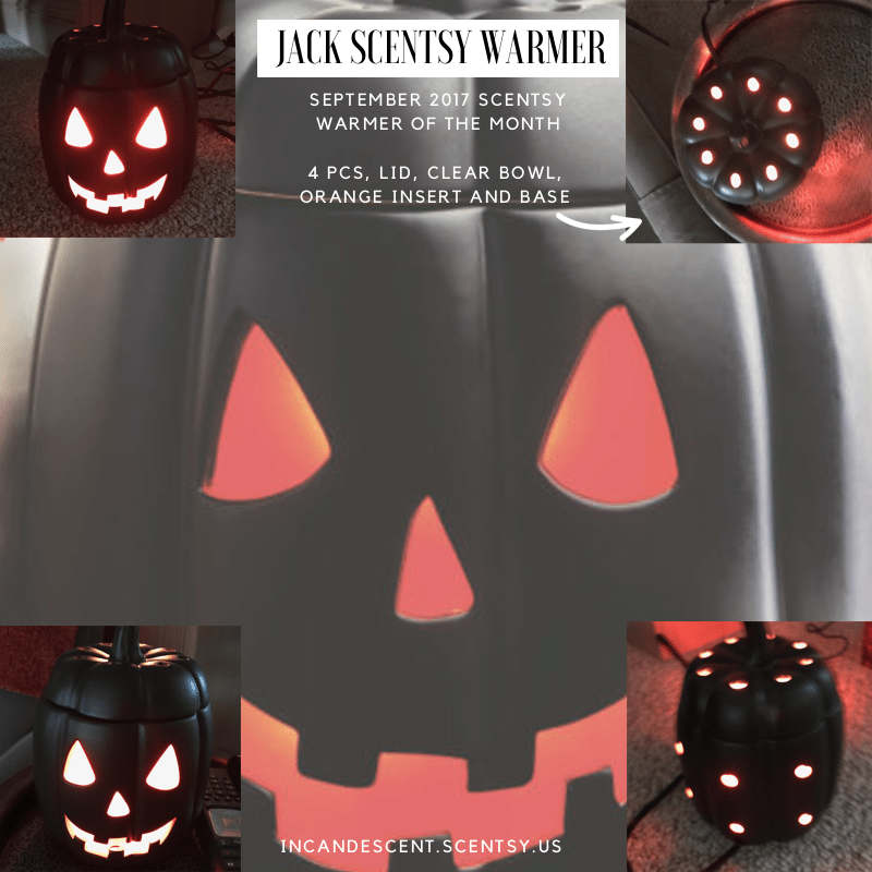 SCENTSY SEPTEMBER 2017 WARMER AND SCENT OF THE MONTH ~ JACK SCENTSY WARMER & MANDARIN TOFFEE TREAT FRAGRANCE