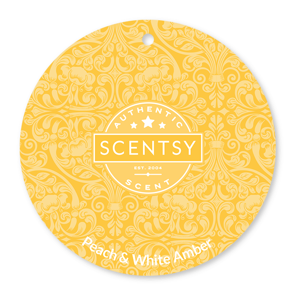 PEACH AND WHITE AMBER NO. 82 SCENTSY SCENT CIRCLE
