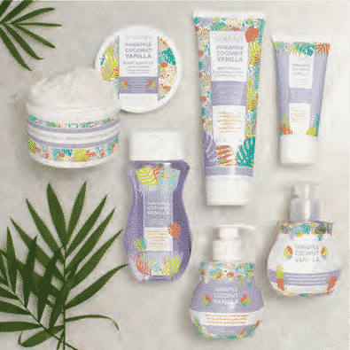 Pineapple Coconut Vanilla Scentsy Body Line PEACH & WHITE AMBER SCENTSY BODY SOUFFLE