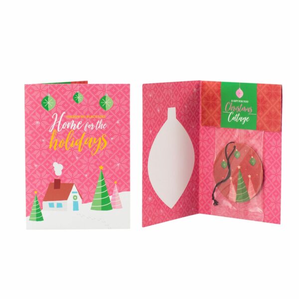 CHRISTMAS COTTAGE HOLIDAY GREETING CARDS WITH SCENTSY SCENT CIRCLES (5-PACK)