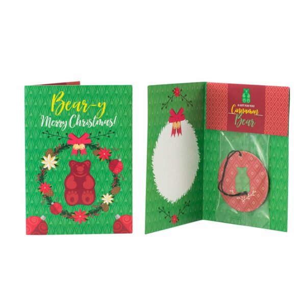 SCENSTY CINNAMON BEAR HOLIDAY GREETING CARDS WITH SCENTSY SCENT CIRCLES (5-PACK) CINNAMON BEAR