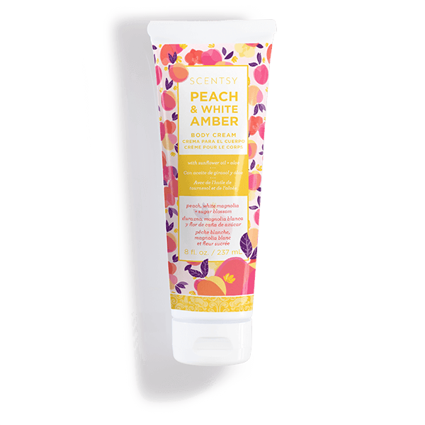 PEACH AND WHITE AMBER NO. 82 SCENTSY BODY CREAM