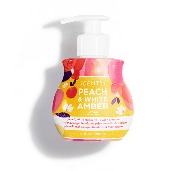 PEACH AND WHITE AMBER SCENTSY BODY LOTION