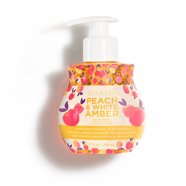 PEACH AND WHITE AMBER VANILLA HAND SOAP