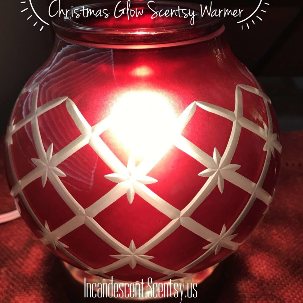 SCENTSY NOVEMBER 2017 WARMER & SCENT OF THE MONTH ~ CHRISTMAS GLOW SCENTSY WARMER & DAZZLING POMEGRANATE FRAGRANCE