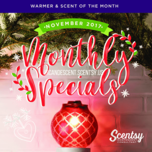 SCENTSY NOVEMBER 2017 WARMER & SCENT OF THE MONTH ~ CHRISTMAS GLOW SCENTSY WARMER & DAZZLING POMEGRANATE FRAGRANCE