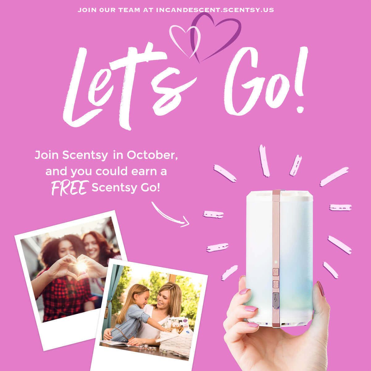 JOIN SCENTSY IN OCTOBER 2017 - EARN A SCENTSY GO FOR FREE!