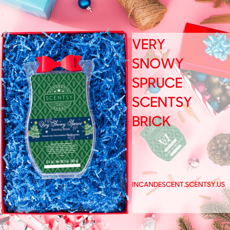 VERY SNOWY SPRUCE SCENTSY BRICK Incandescent.Scentsy.us