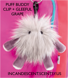 PEP SCENTSY BUDDY CLIP + GLEEFUL GRAPE