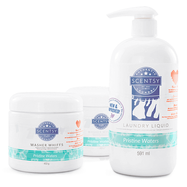 PRISTINE WATERS SCENTSY LAUNDRY WASH FOR THE HEART BUNDLE - HABITAT FOR HUMANITY