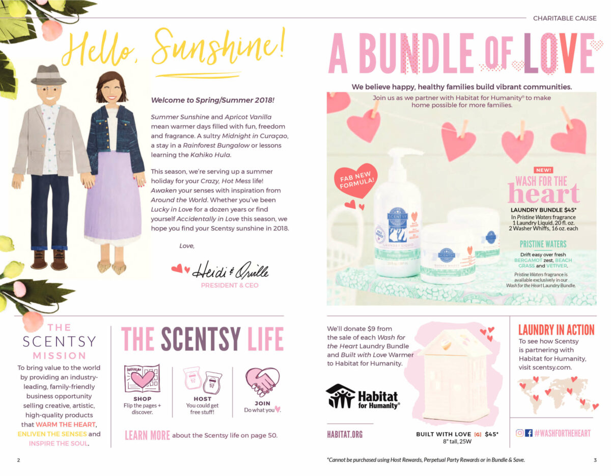 PRISTINE WATERS SCENTSY LAUNDRY WASH FOR THE HEART BUNDLE  - HABITAT FOR HUMANITY