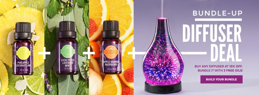 SCENTSY FEBRUARY 2018 DIFFUSER SALE & 3 FREE OIL BUNDLE!