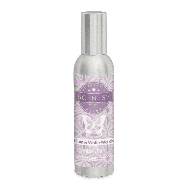 PLUM AND WHITE WOODS SCENTSY ROOM SPRAY