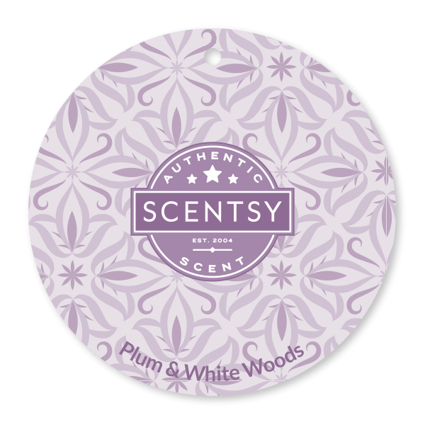 PLUM AND WHITE WOODS SCENTSY SCENT CIRCLE