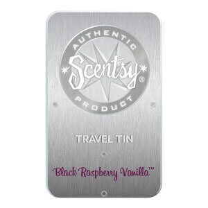 BLACK RASPBERRY VANILLA SCENTSY TRAVEL TIN