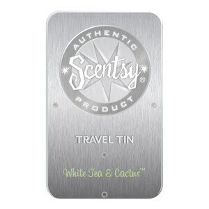 WHITE TEA & CACTUS SCENTSY TRAVEL TIN