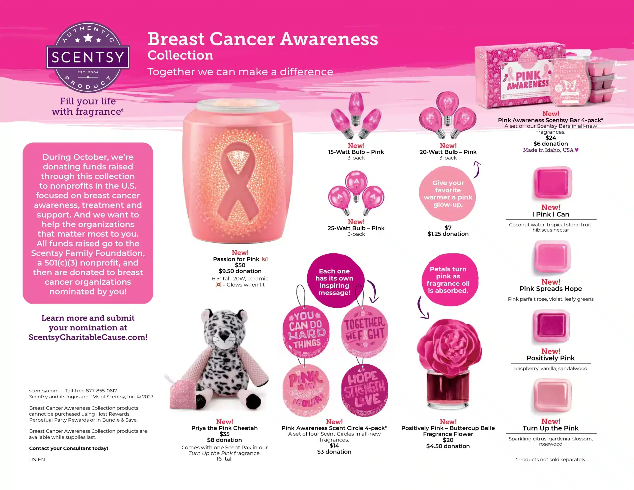Breast Cancer Awareness Pink Scentsy Collection Breast Cancer Awareness Pink Scentsy Collection
