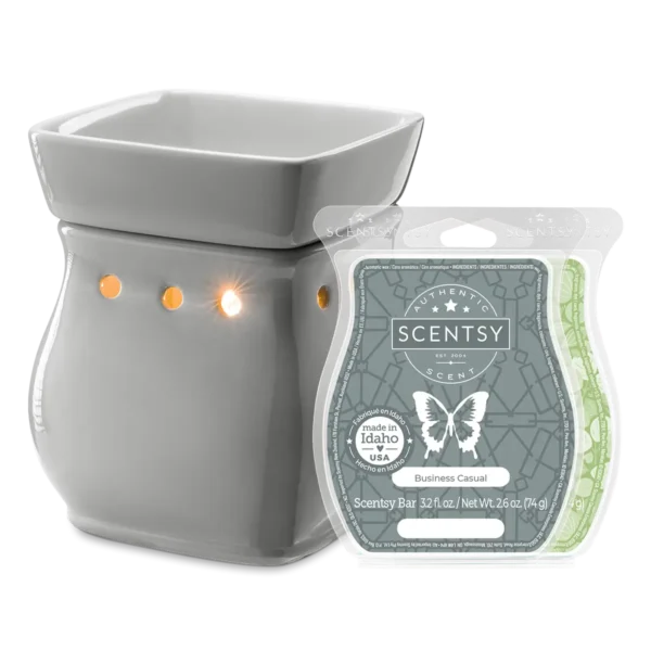 2026-Fathersday-Classiccurve-Gray-Warmer-2Bar-Bundle-Iso-Pws-R1 Classic Curve Gloss Gray Scentsy Warmer Bundle | Father's Day 2026