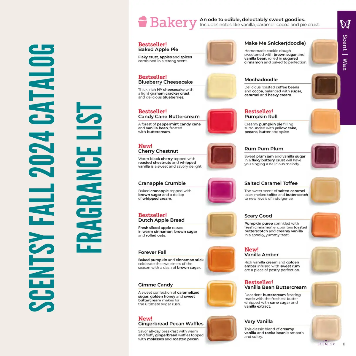 View the Scentsy Fall Winter 2024 Catalog Scent List
