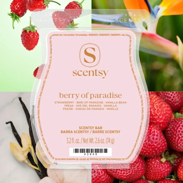 3 (58) Berry of Paradise Scentsy Wax Bar - May 2026 BBMB
