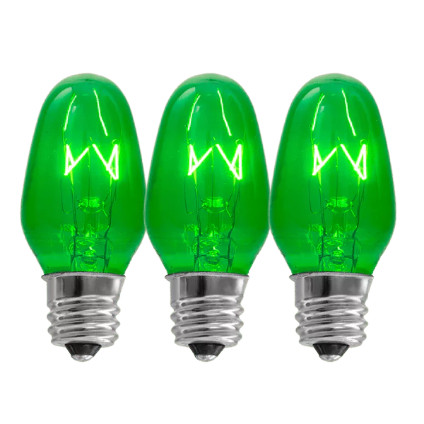 15 Watt Scentsy Light Bulbs Green 3 Pack