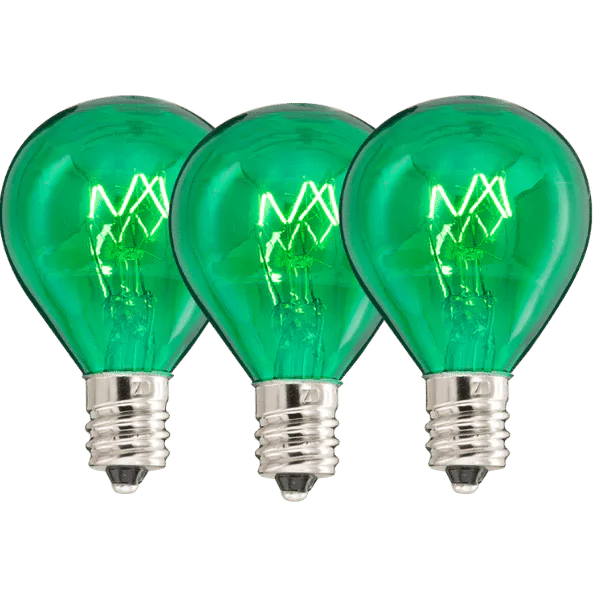 20 Watt Scentsy Light Bulbs Green - 3 Pack