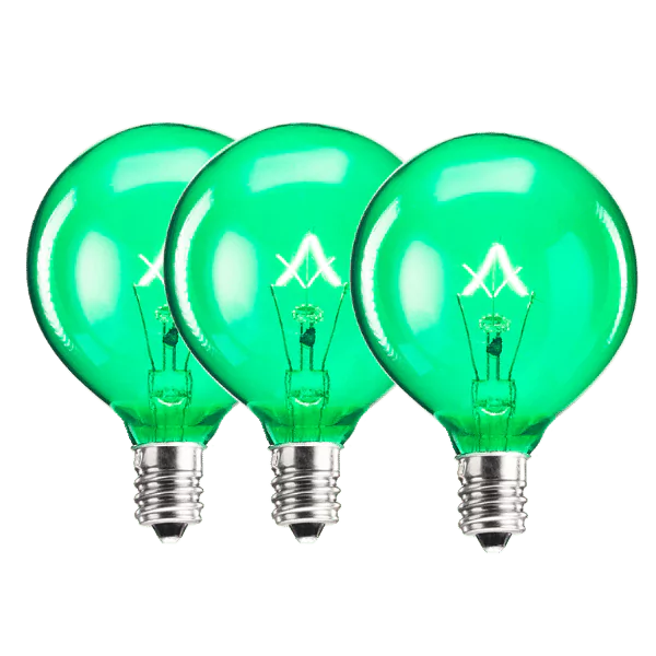 25 Watt Scentsy Light Bulbs Green - 3 Pack