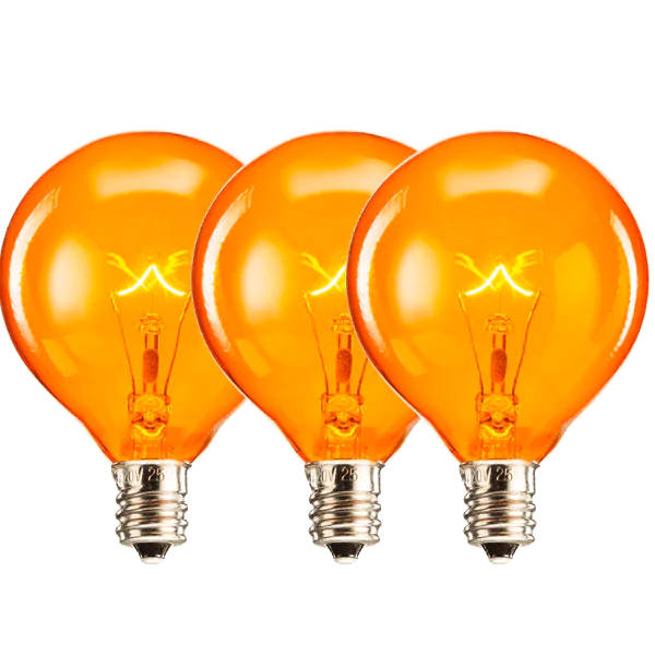 25 Watt Scentsy Light Bulbs Orange - 3 Pack