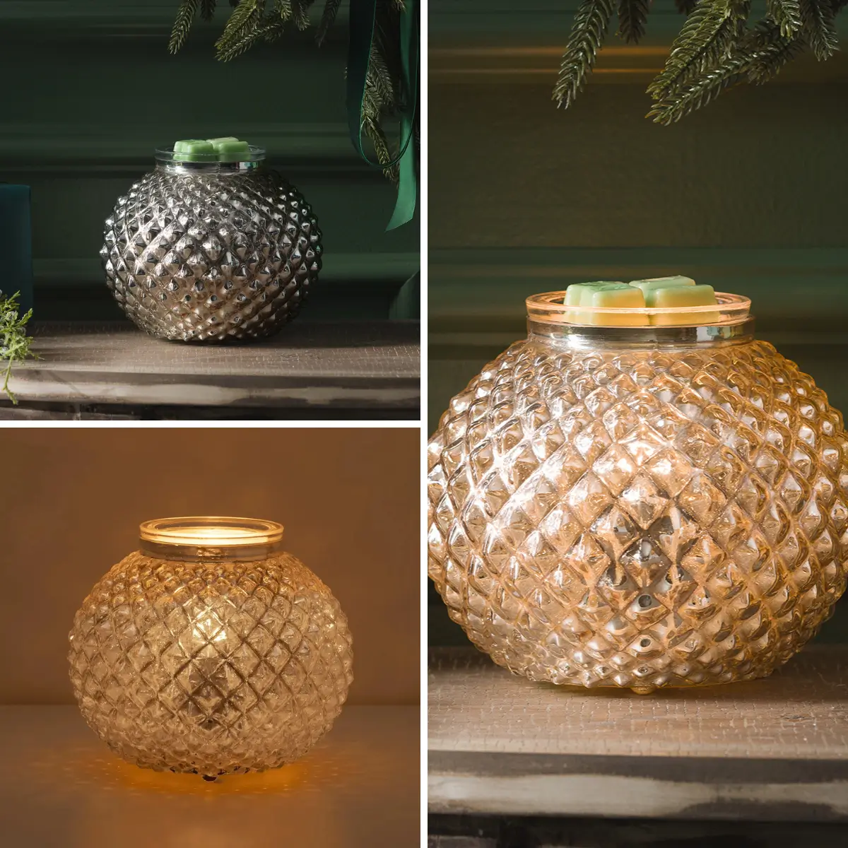 Victorian Glow Silver Scentsy Warmer