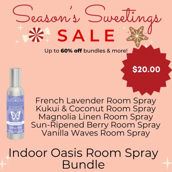 Indoor Oasis Scentsy Room Spray Bundle | Season's Sweetings Sale