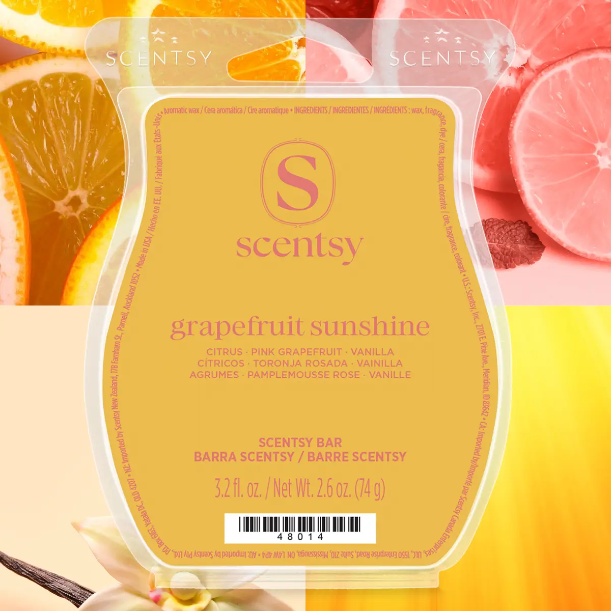 5 (26) Grapefruit Sunshine Scentsy Wax Bar - May 2026 BBMB