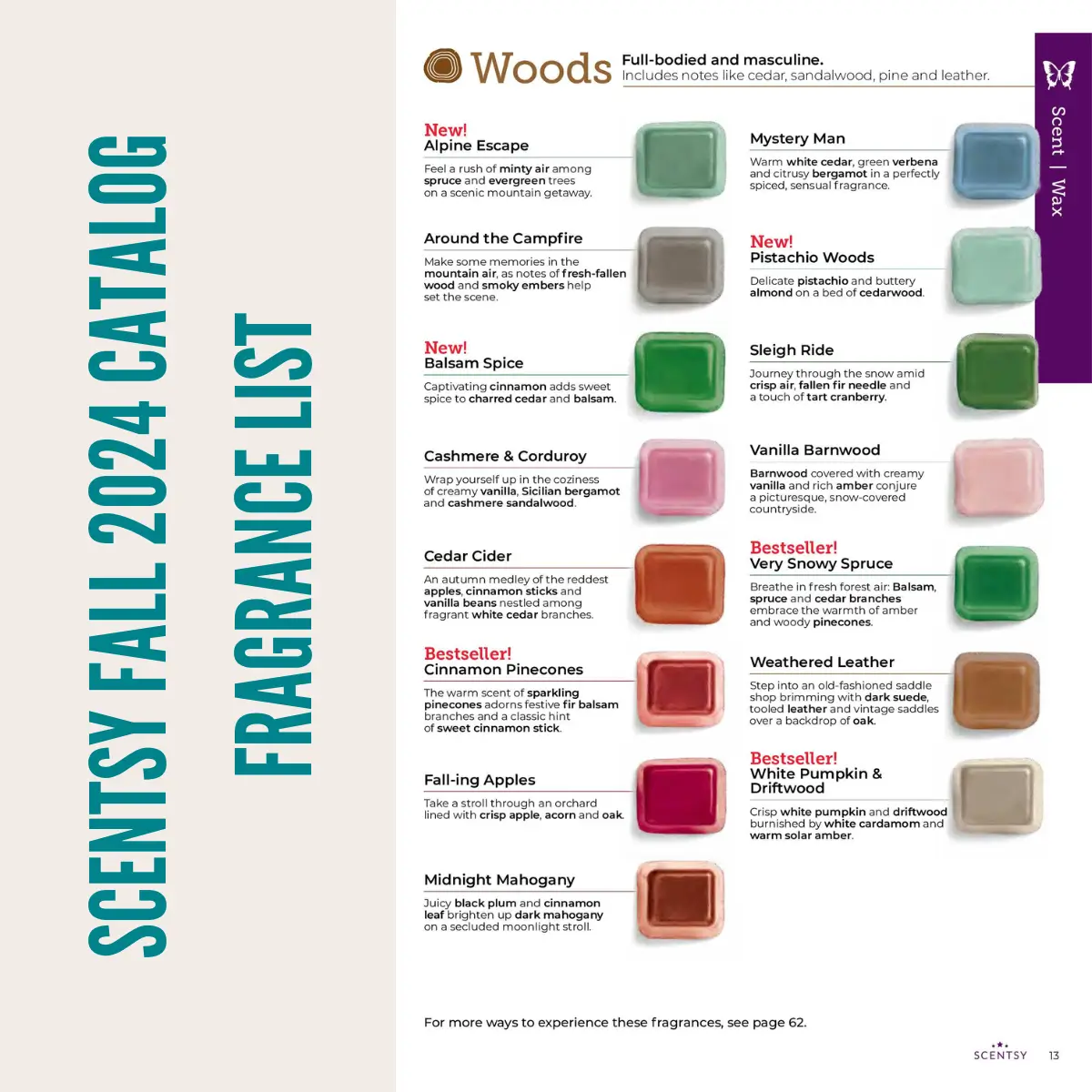 View the Scentsy Fall Winter 2024 Catalog Scent List
