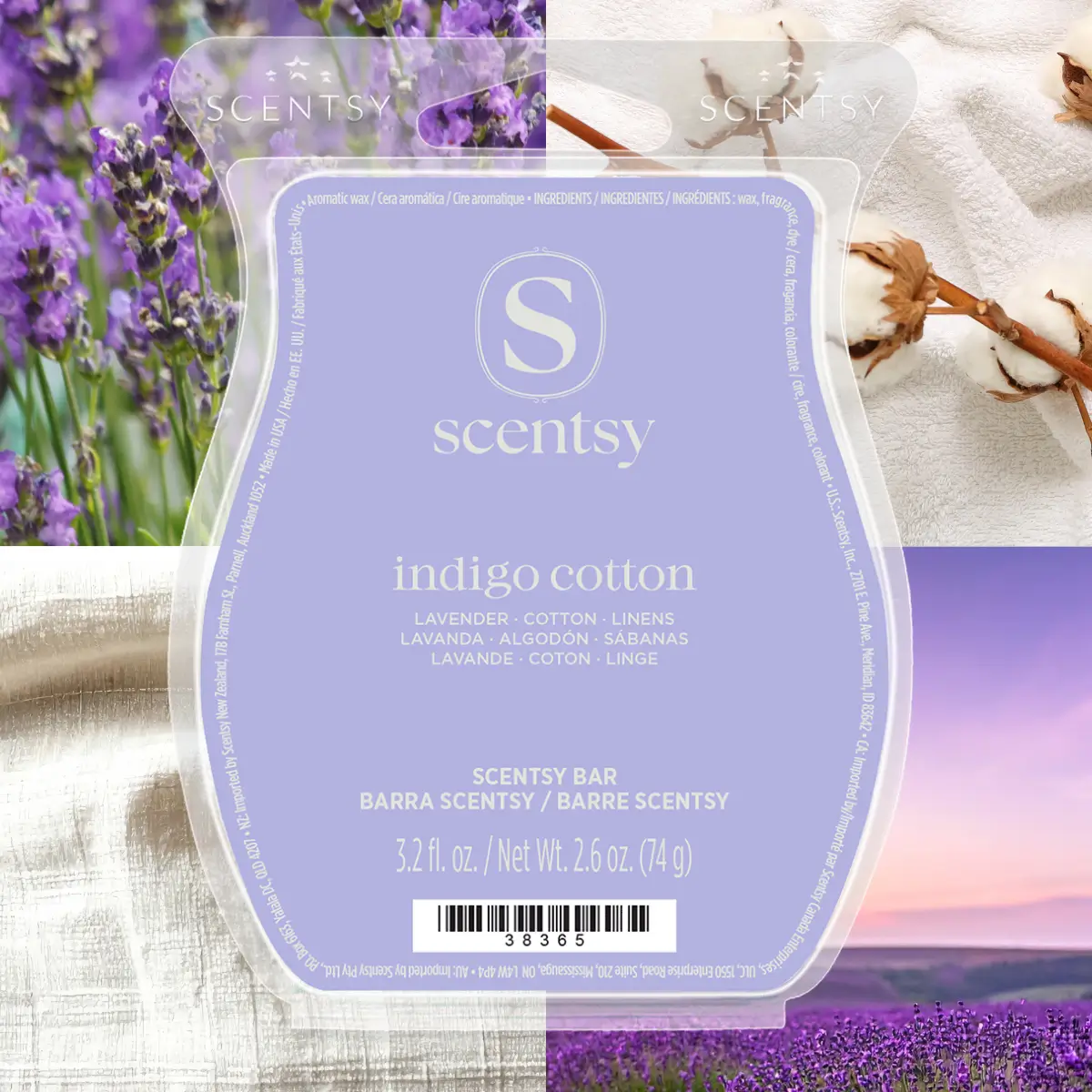 6 (19) Indigo Cotton Scentsy Wax Bar - May 2026 BBMB