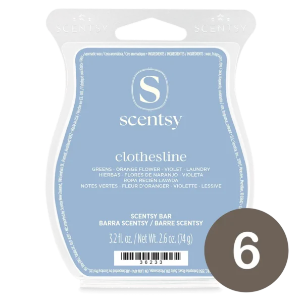 Clothesline Scentsy 6 Wax Bar Bundle