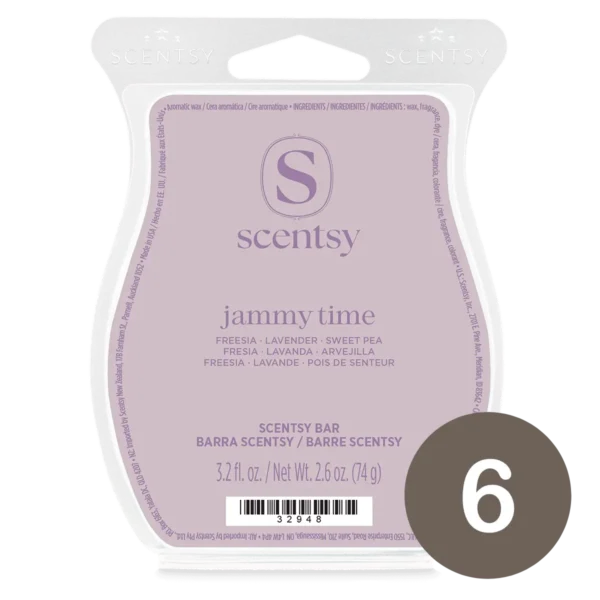 Jammy Time Scentsy 6 Wax Bar Bundle