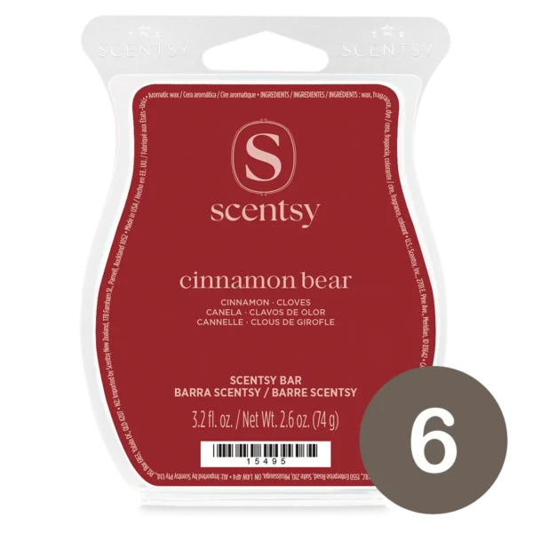 Cinnamon Bear 6 Scentsy Wax Bar Bundle