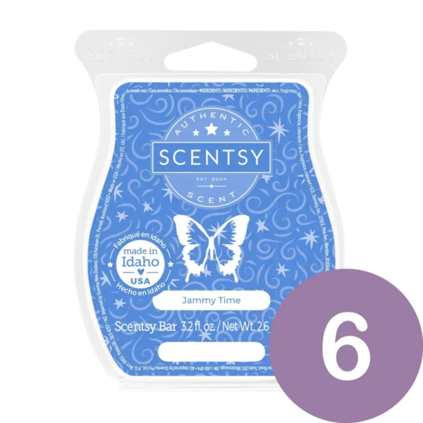 Jammy Time Scentsy 6 Wax Bar Bundle
